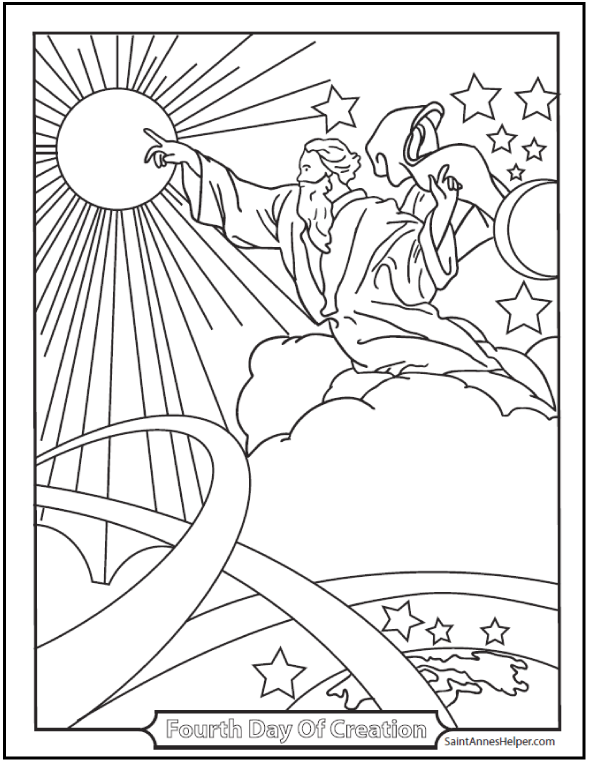 day 7 god rested coloring pages - photo #23