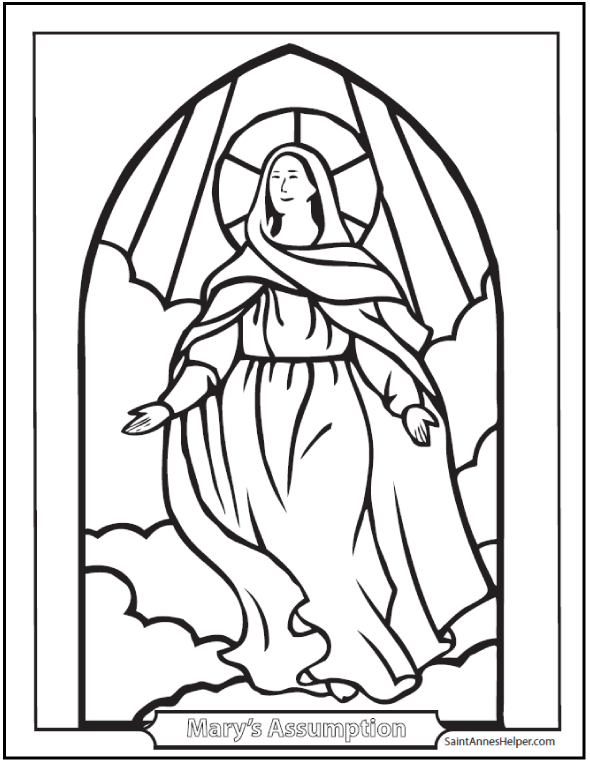 hail mary prayer coloring pages for children - photo #33