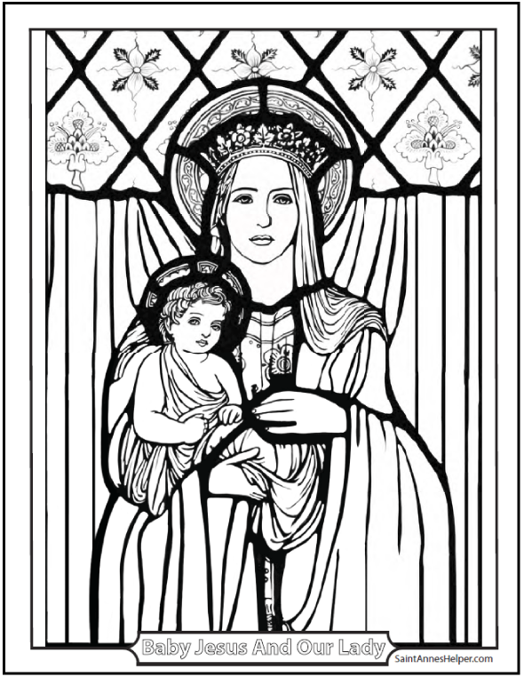 queenship of mary coloring pages - photo #30