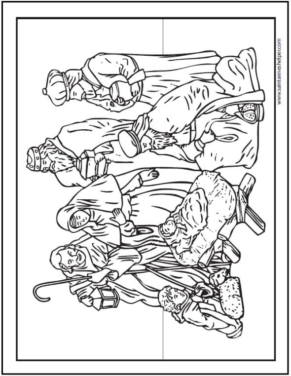 nativity christmas coloring pages to print - photo #7