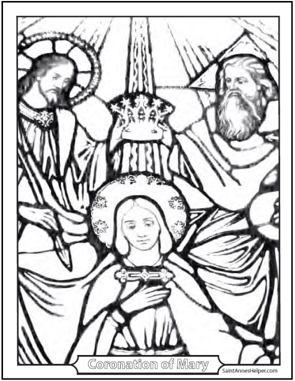 queenship of mary coloring pages - photo #16