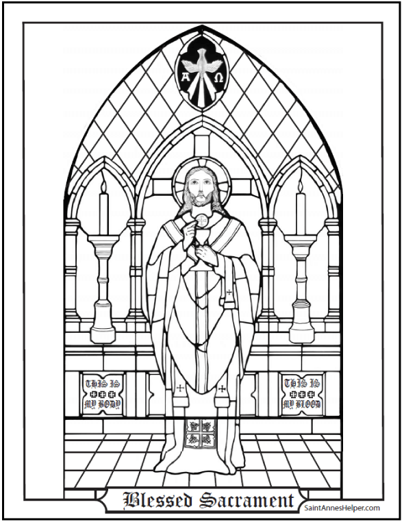 Blessed Sacrament Coloring Page