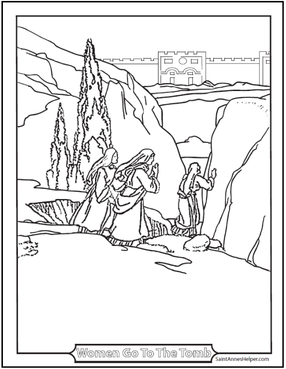jesus rises from the tomb coloring pages - photo #24