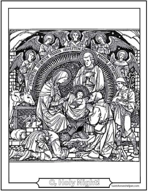 15+ Printable Christmas Coloring Pages: Jesus & Mary ...