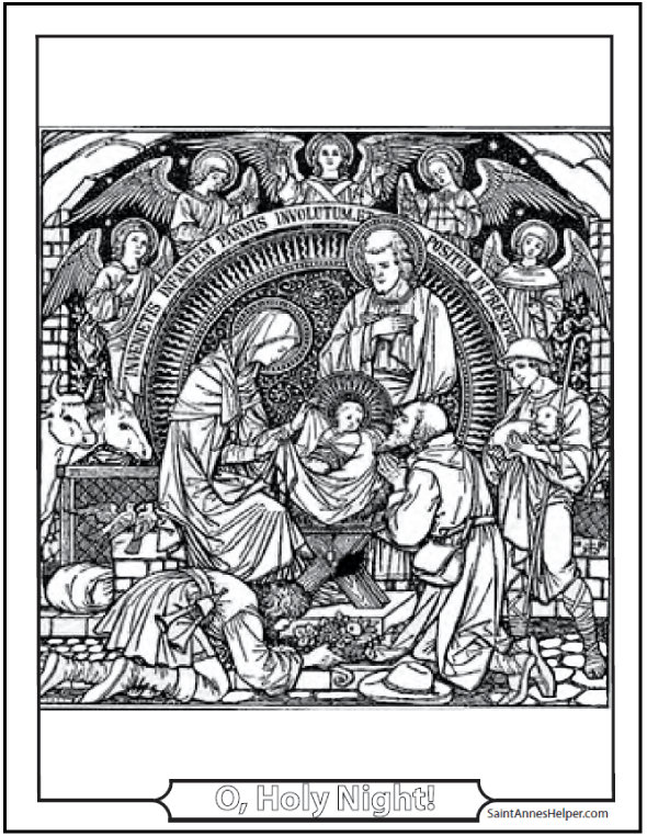 15+ Printable Christmas Coloring Pages: Jesus & Mary, Nativity Scenes