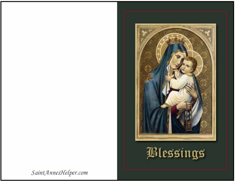 Catholic Christmas Cards Mother And Child