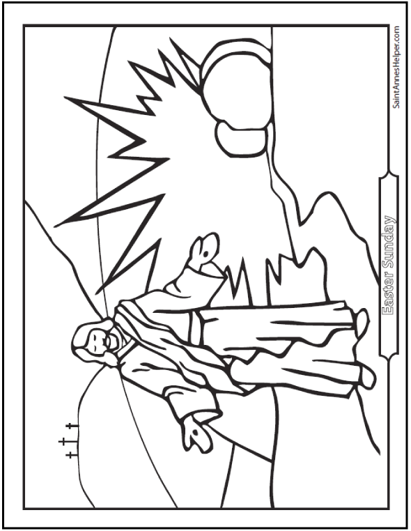 Printable Easter Coloring Pages: Jesus' Resurrection