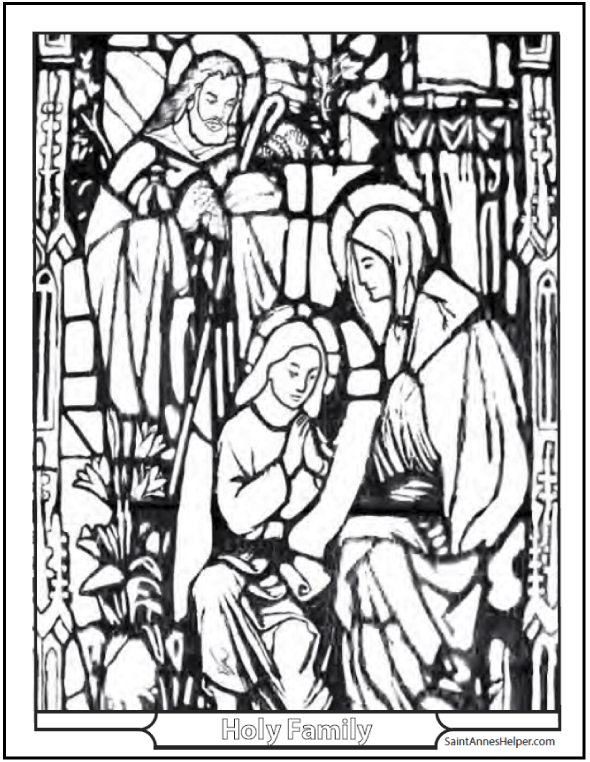 12 Mother's Day Coloring Pages: Honor Mary And The Holy Family