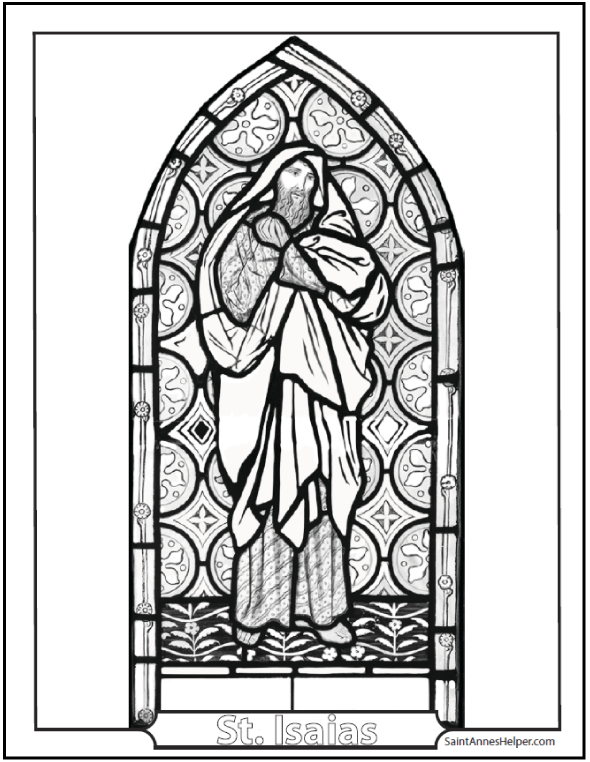 Download 21+ Stained Glass Coloring Pages + Church Window Printables