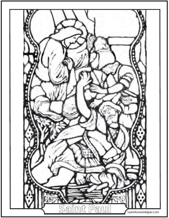 21+ Stained Glass Coloring Pages & Church Windows