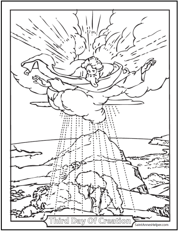 day 7 god rested coloring pages - photo #28