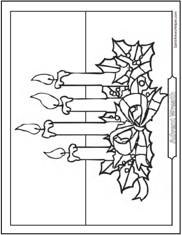 advent candles coloring sheet