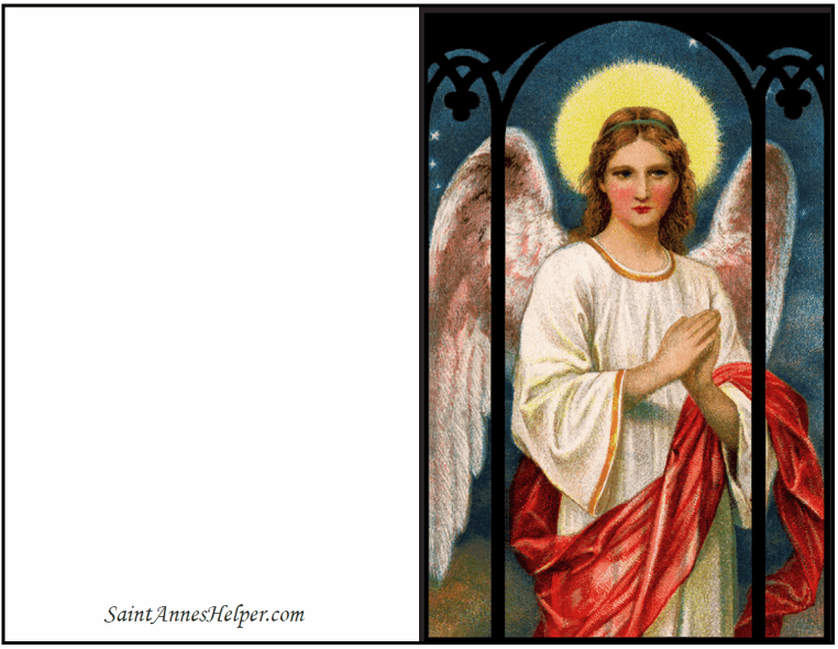 Prayer to Guardian Angel 8x10 Carded Print