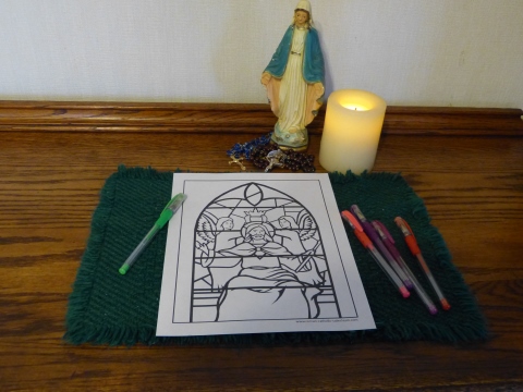 Jesus Christ the King coloring page to print