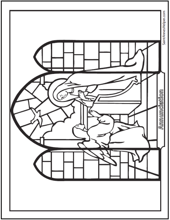 Annunciation Coloring Page: Angel Declared To Mary
