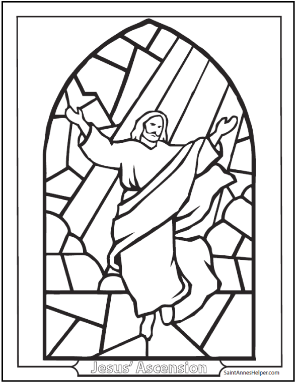 ascension coloring pages of jesus