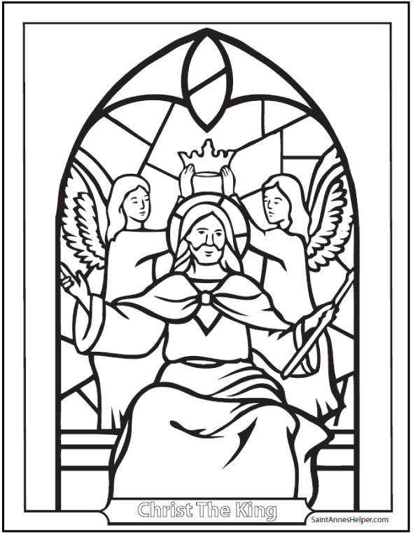 Jesus Christ King Coloring Page