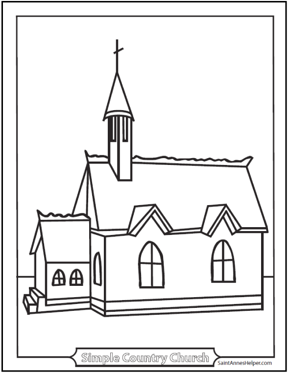 Church Coloring Pages To Print Coloring Pages