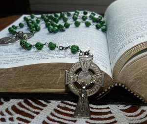Bible and Rosary.