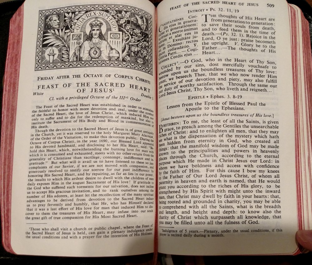 Feast of the Sacred Heart: Mass and Sacred Heart Picture