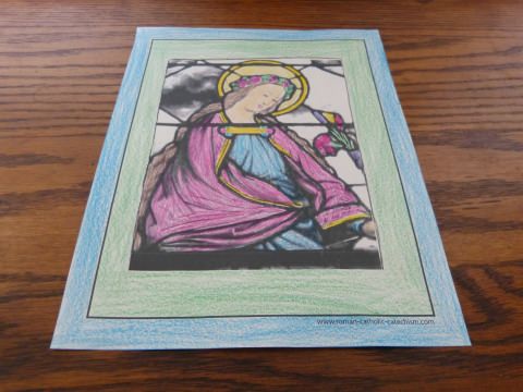 Female Saint Coloring Page Female Saint Coloring Page