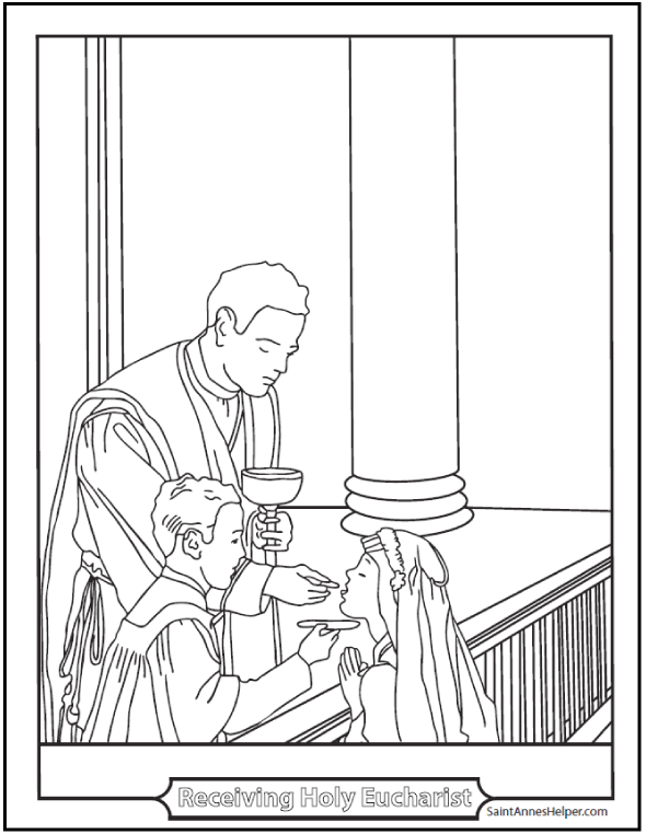 Download Priest Coloring Page: At the Altar of God