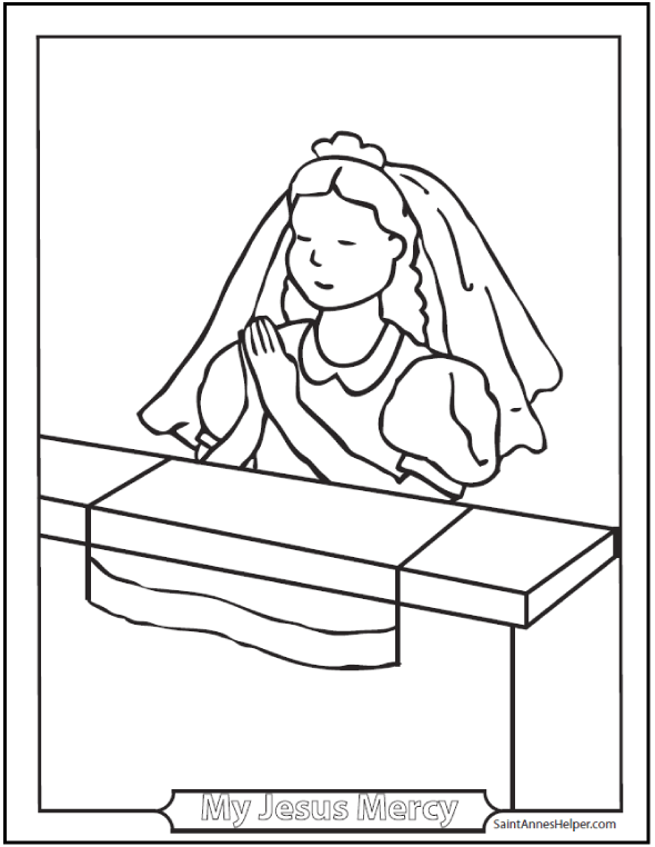 catholic childrens coloring pages on prayer