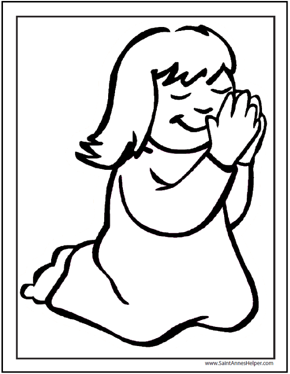 Little Girl Praying Catholic Prayers