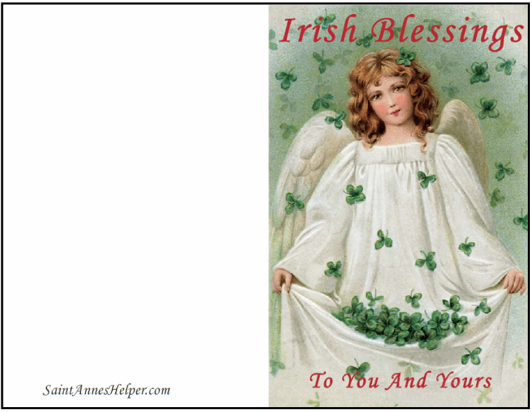 Printable Catholic Christmas Card: An Irish Christmas Angel