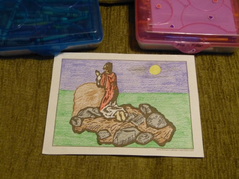 Agony In The Garden Coloring Page - First Sorrowful Mystery Rosary Coloring Pages