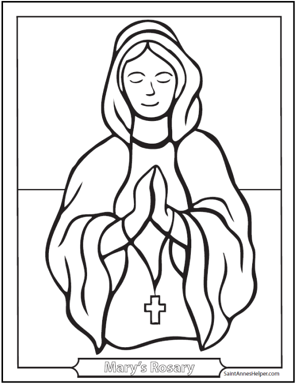 hail mary prayer coloring pages for children