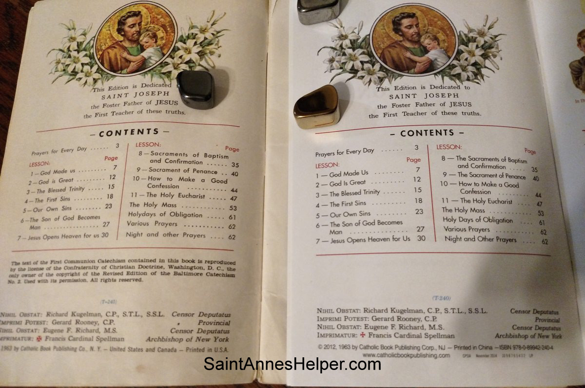 NSJ Catholic catechism changes the publication date from 1963 to 2012.