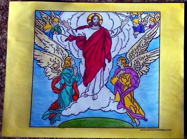 ascension coloring pages of jesus