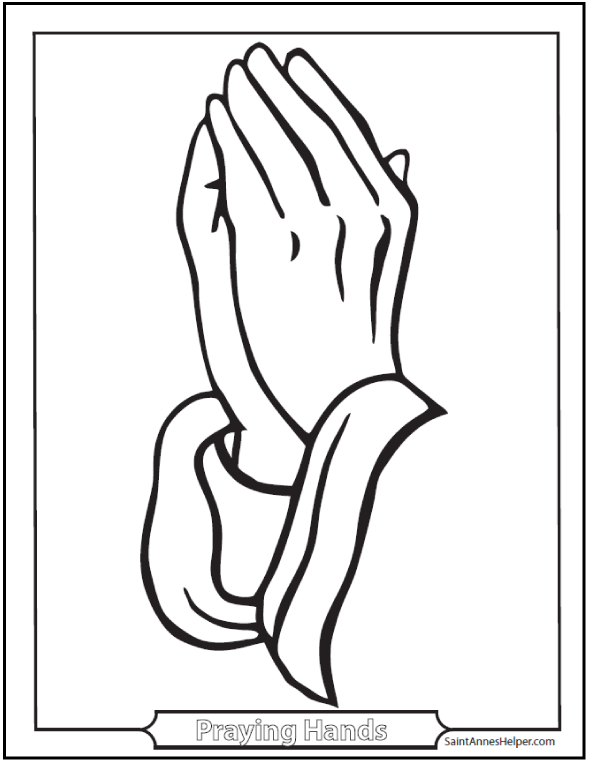 Praying Hands Picture ️+ ️ Nice Hands Praying Coloring Page For Kids