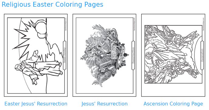 Catholic Feast Days: Religious Easter coloring pages