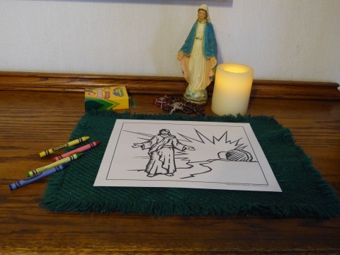 Resurrection of Jesus Rosary Coloring Pages