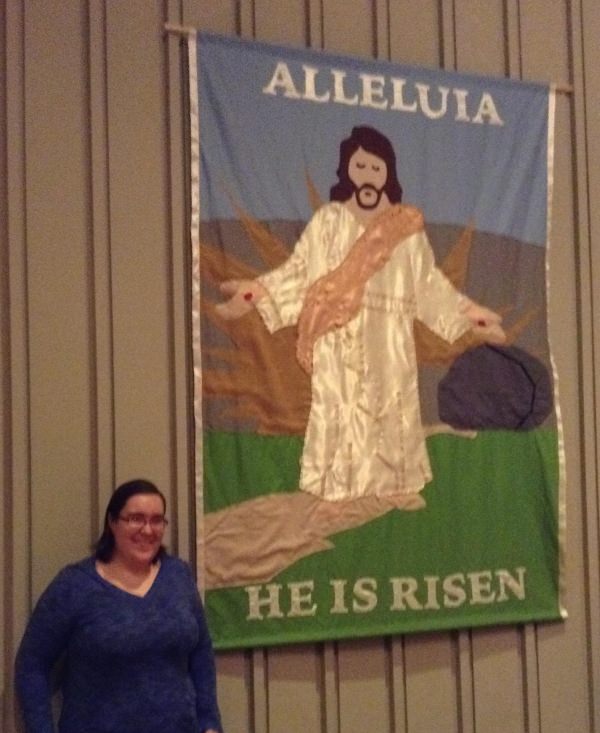 Beautiful Resurrection Tapestry by Jamaie Scott: Alleluia! He is Risen.