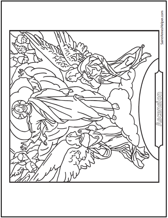 ascension coloring pages of jesus