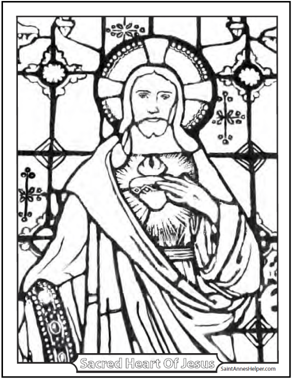 21+ Stained Glass Coloring Pages ️ Church Window Coloring Printables