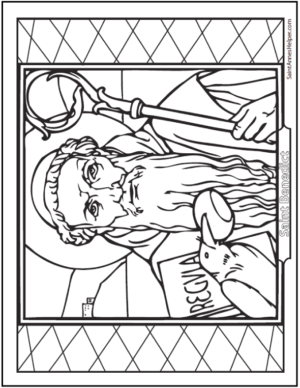 Saint Scholastica Coloring Page 