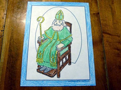Saint Patrick coloring page or color it for any bishop.