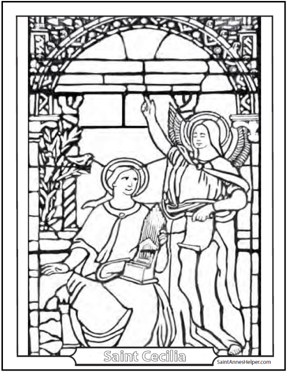 21+ Stained Glass Coloring Pages & Church Windows