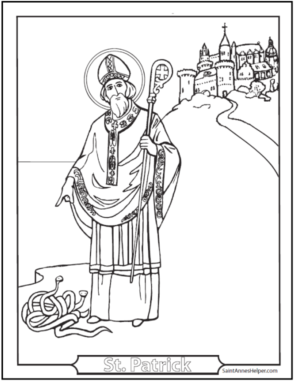 Religious St Patrick Coloring Pages 1