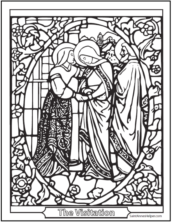 21+ Stained Glass Coloring Pages & Church Windows