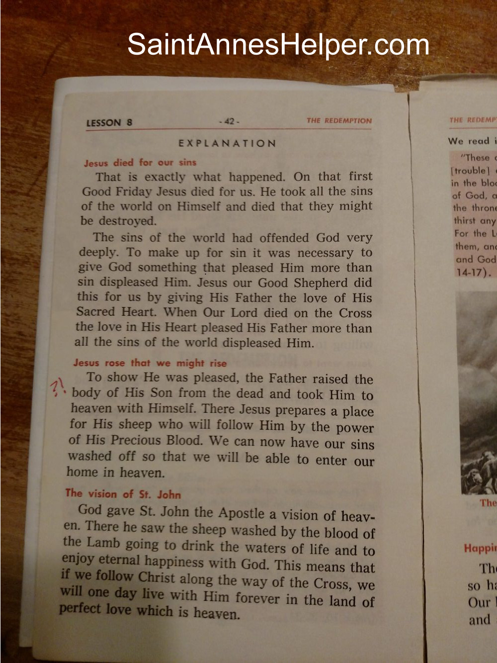 The Catholic catechism for children NSJBC No. 1 combines the Resurrection of Jesus with His Ascension.