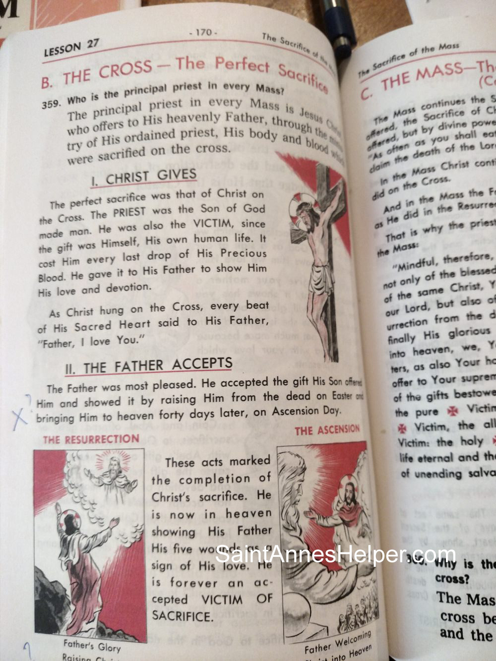 The Catholic catechism for children NSJBC No. 2: God raised Jesus from the dead and took Him to heaven.