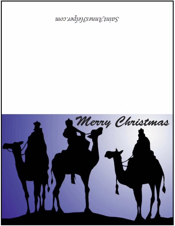 Pack of 8 We Three Kings Stroke Fairdeal Charity Christmas Cards 