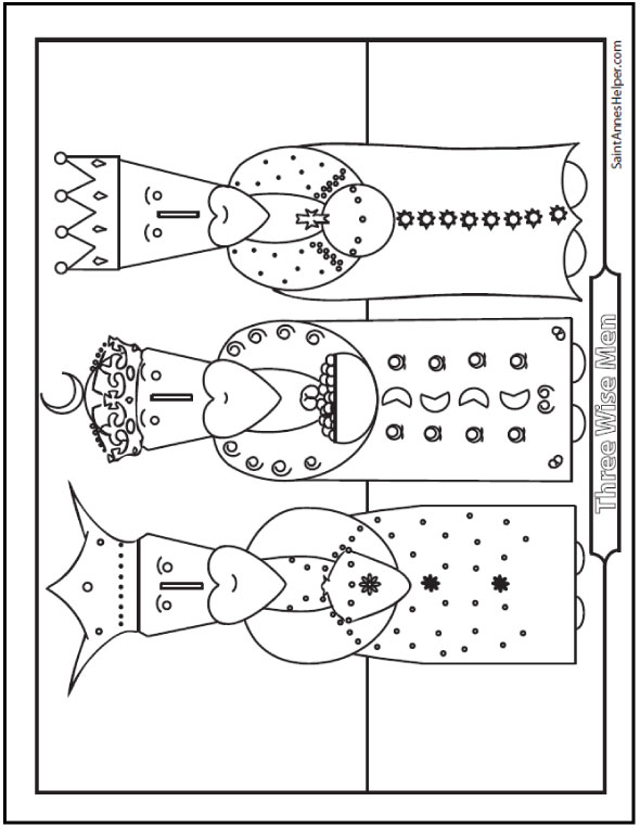 three kings day coloring pages