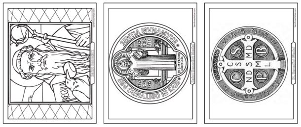 Saint Scholastica Coloring Page 