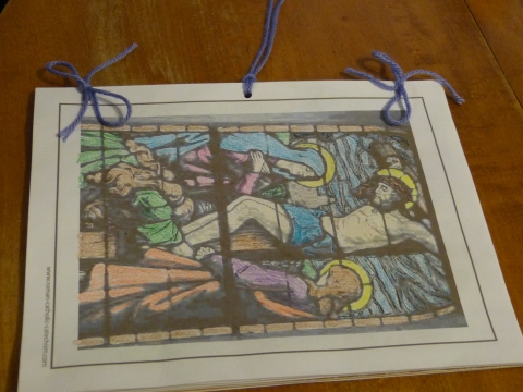 Sorrowful Mysteries Of The Rosary - Jesus Dies on the Cross. Our Lady, St. John, and St. Mary Magdalen at the foot of the Cross
